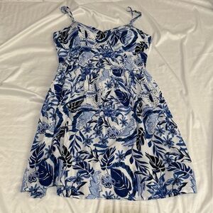 Floral Blue and White Sundress